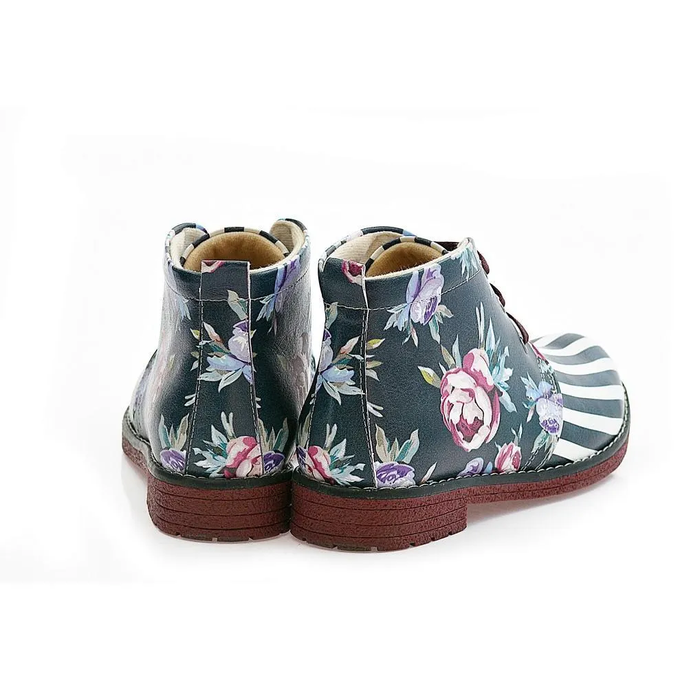 Flowers Ankle Boots NHP111
