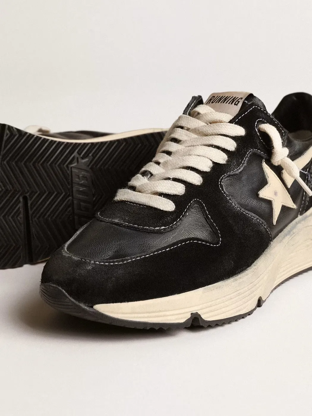 Golden Goose - Sneakers Running Sole - Noir/Blanc