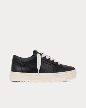 HTN Low Tumbled Leather Black Low Top Sneakers