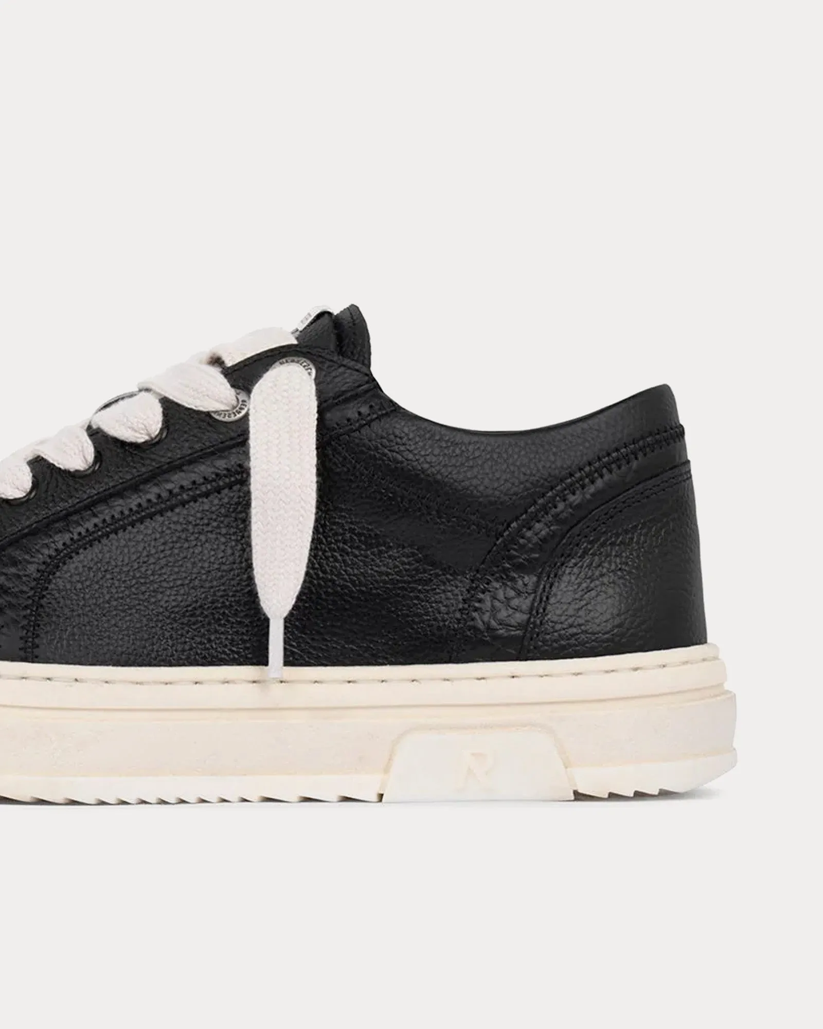 HTN Low Tumbled Leather Black Low Top Sneakers