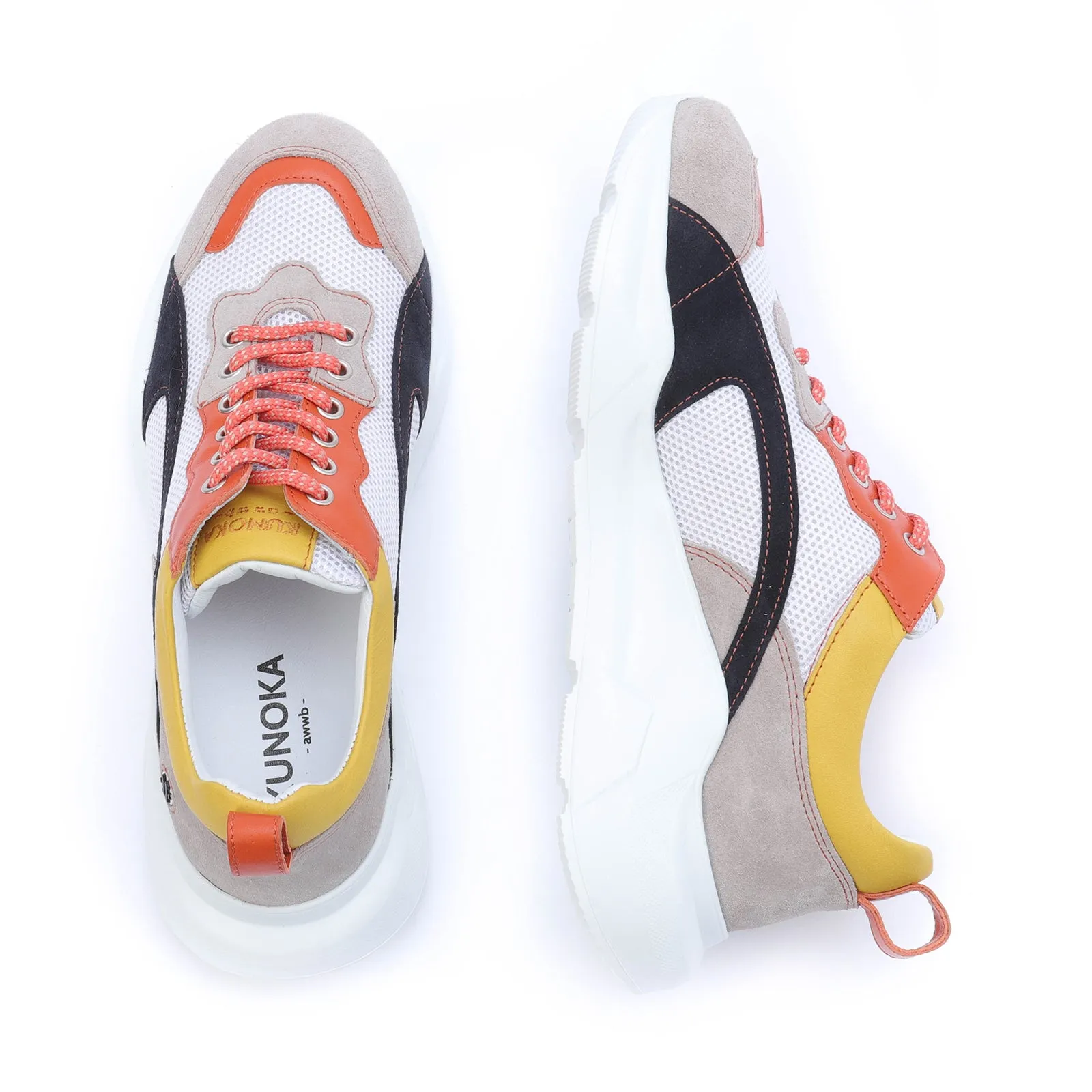 IZZI platform sneaker - yellow and orange
