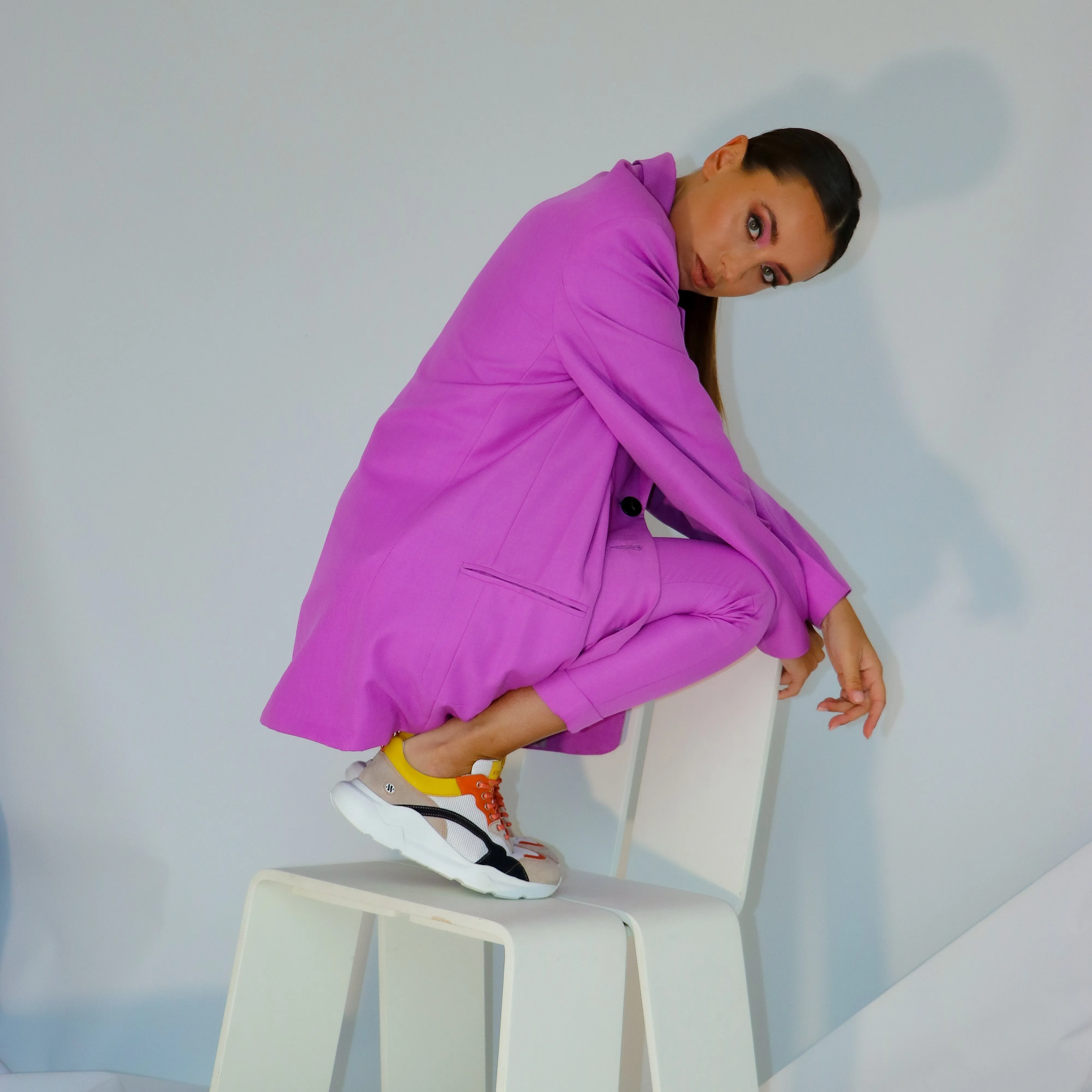IZZI platform sneaker - yellow and orange