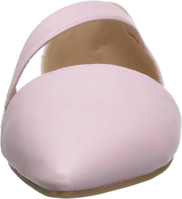Journee Collection Women's Cross Strap Pointed Toe Flat  Color Pink Size 8M