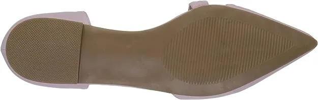 Journee Collection Women's Cross Strap Pointed Toe Flat  Color Pink Size 8M