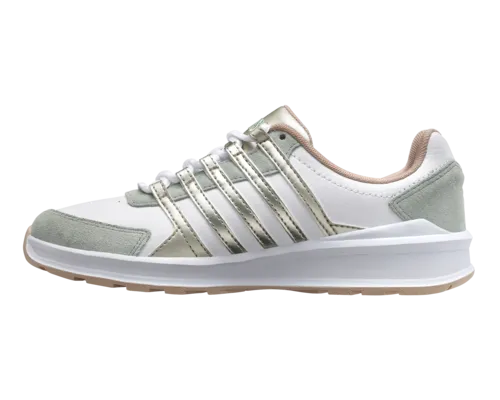 K-Swiss Women's Vista Trainer White Frosty Green Champagne Shoes