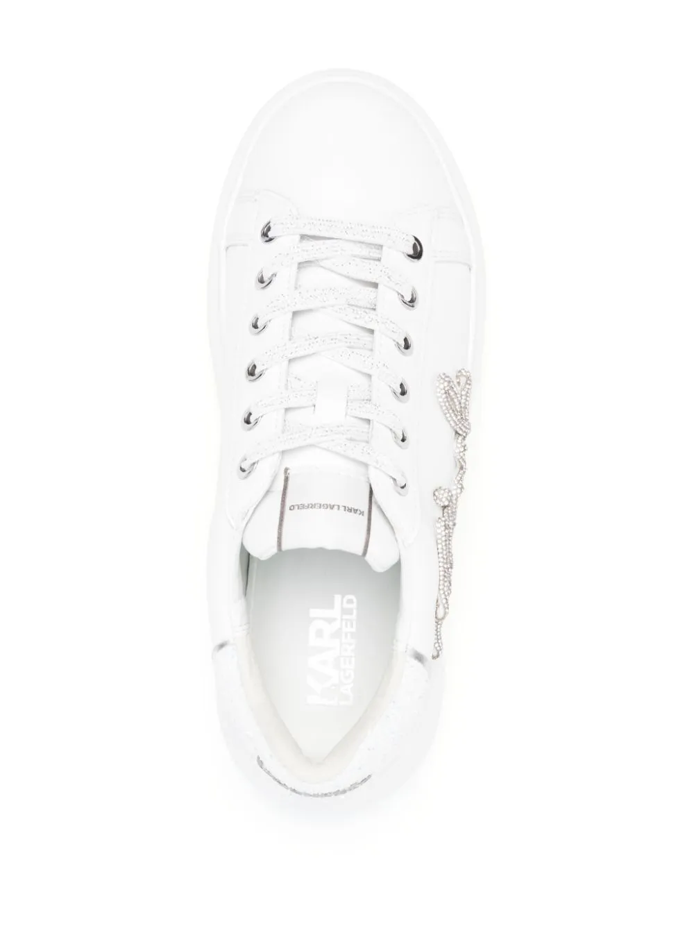 KARL LAGERFELD KAPRI LEATHER PLATFORM SNEAKERS