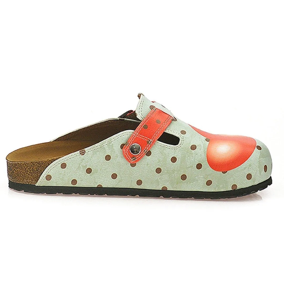 Light Blue & Red Cupcake Clogs WCAL331