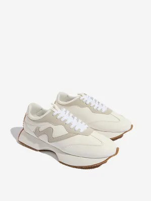 LUNA BLU Off-White Chunky Lace-Up Sneakers