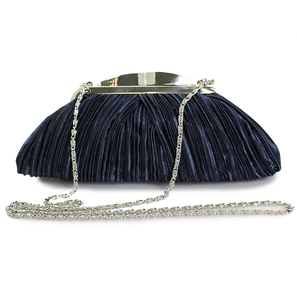 Lunar Sienna Occasion Bag Navy Clutch ZLV132 to match Sienna shoe
