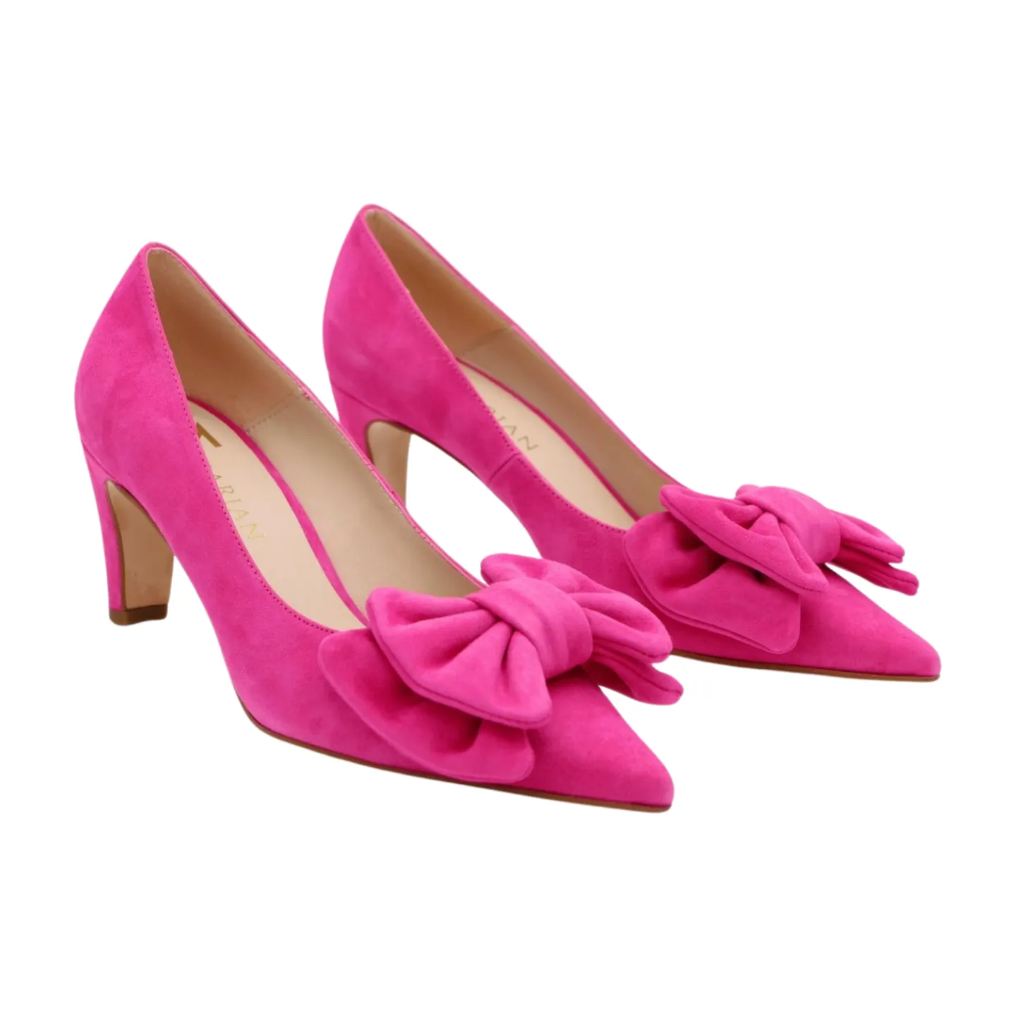 MARIAN Hot Pink Suede  Court Shoe with Bow 2222