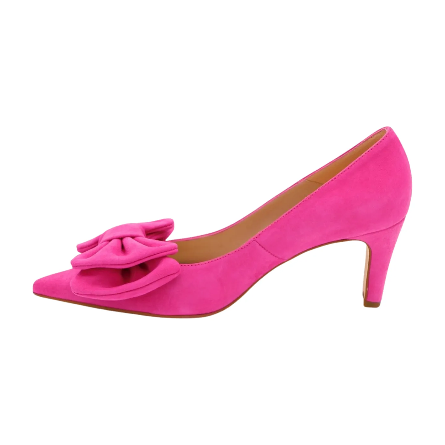 MARIAN Hot Pink Suede  Court Shoe with Bow 2222