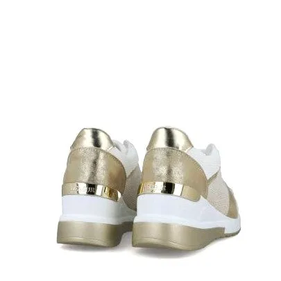 MM 23140 White & Champagne Sneakers