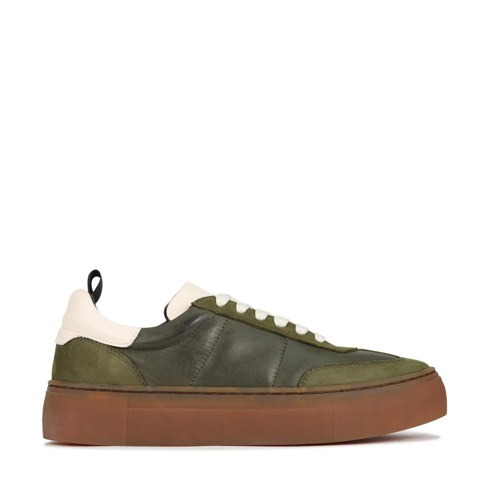NATALI LEATHER LACE-UP SNEAKERS