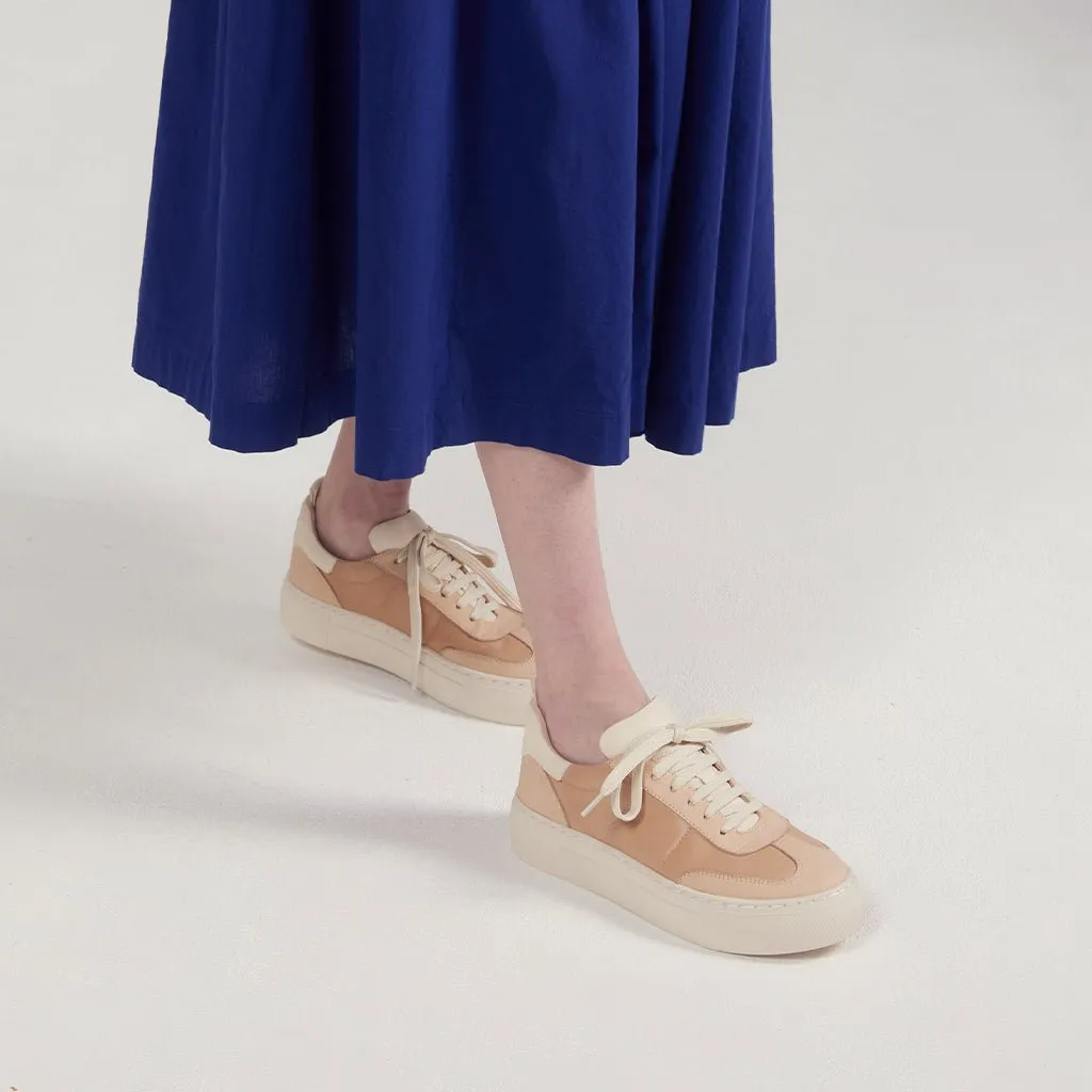 NATALI LEATHER LACE-UP SNEAKERS