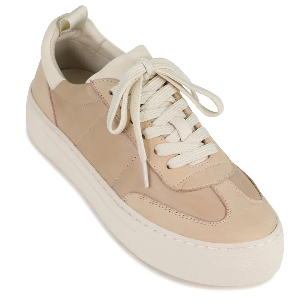 NATALI LEATHER LACE-UP SNEAKERS