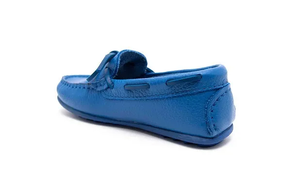 Pablosky Kids Blue Leather Driver Shoe - 125145