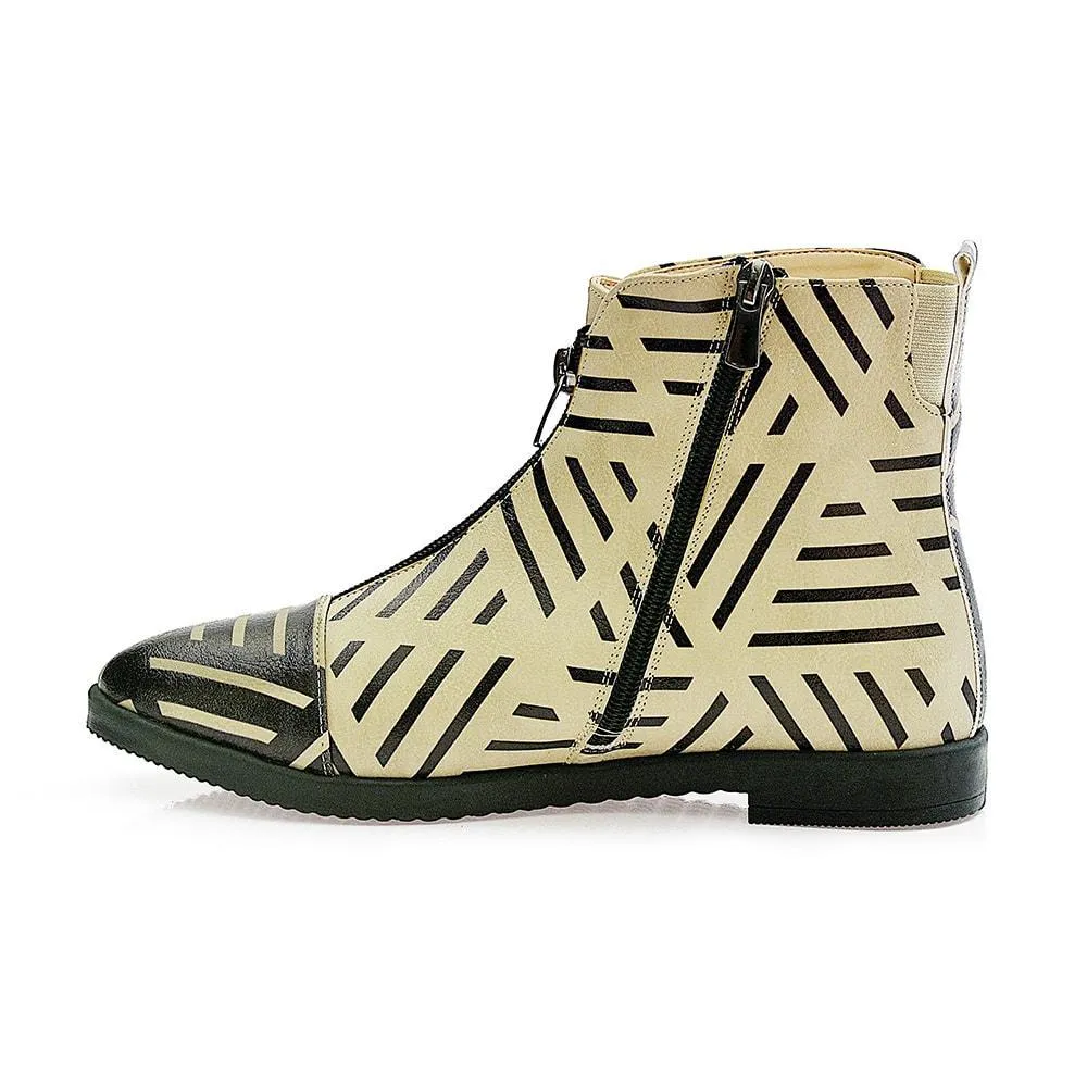 Pattern Ankle Boots FER107