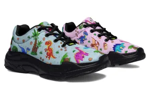 Pink And Blue Mismatched Baby Dinos Chunky Sneakers