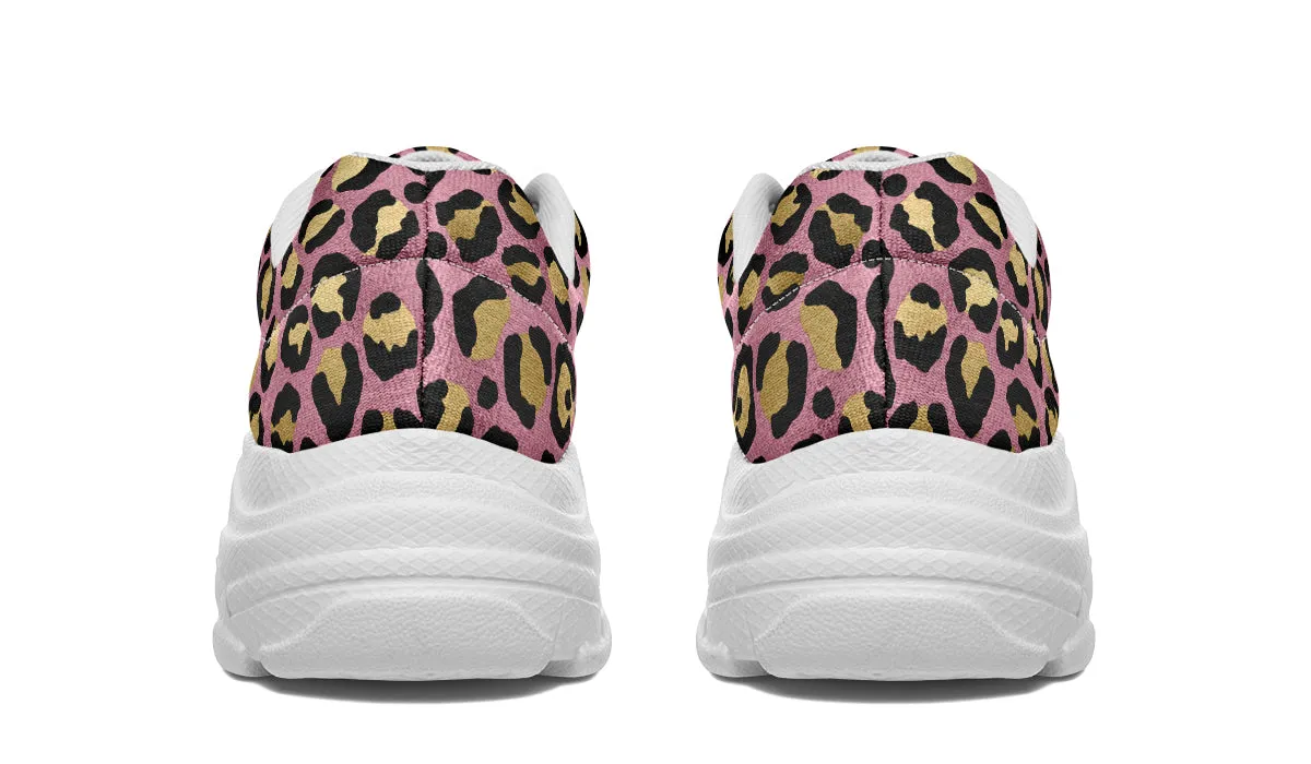 Pink Leopard Chunky Sneakers