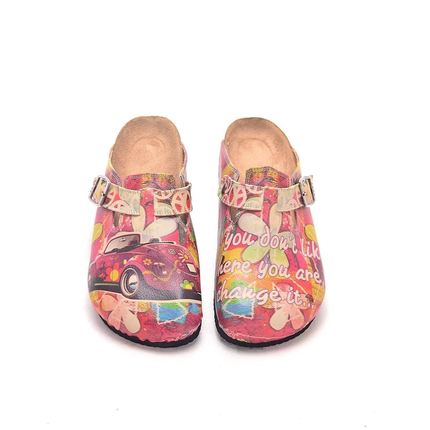 Pink VW Beatle Clogs CAL305