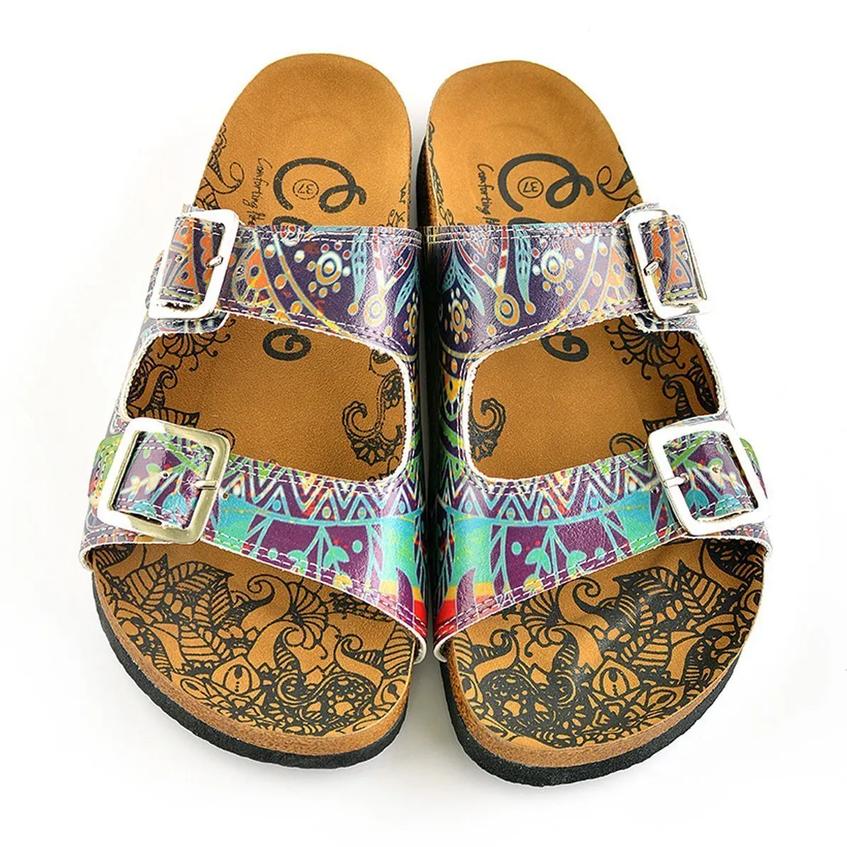 Purple Abstract Sandal CAL210