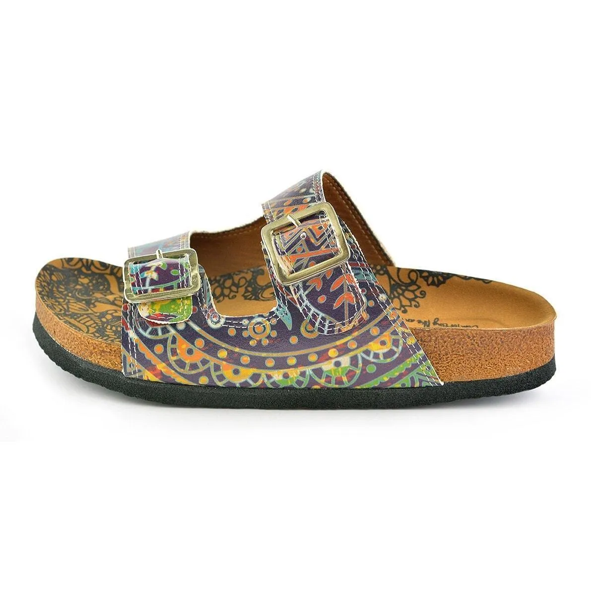 Purple Abstract Sandal CAL210