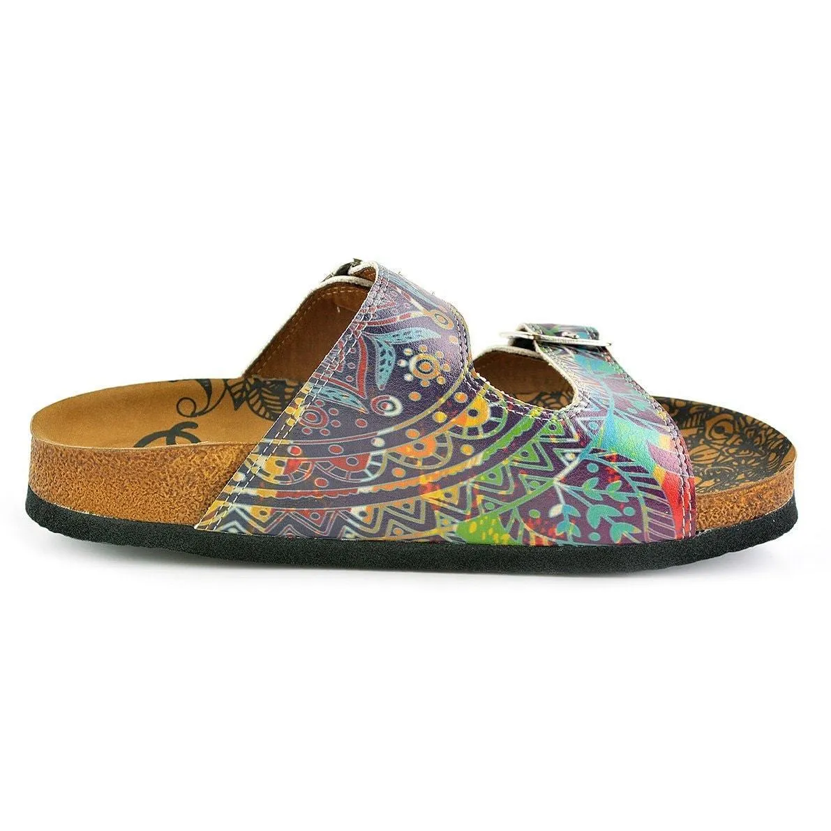 Purple Abstract Sandal CAL210