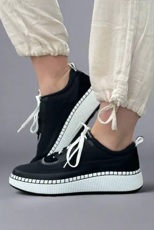 Sayah Waterproof Platform Sneaker - Black