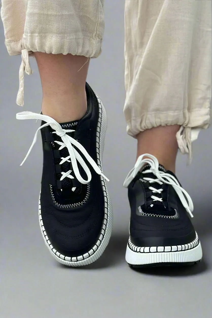 Sayah Waterproof Platform Sneaker - Black
