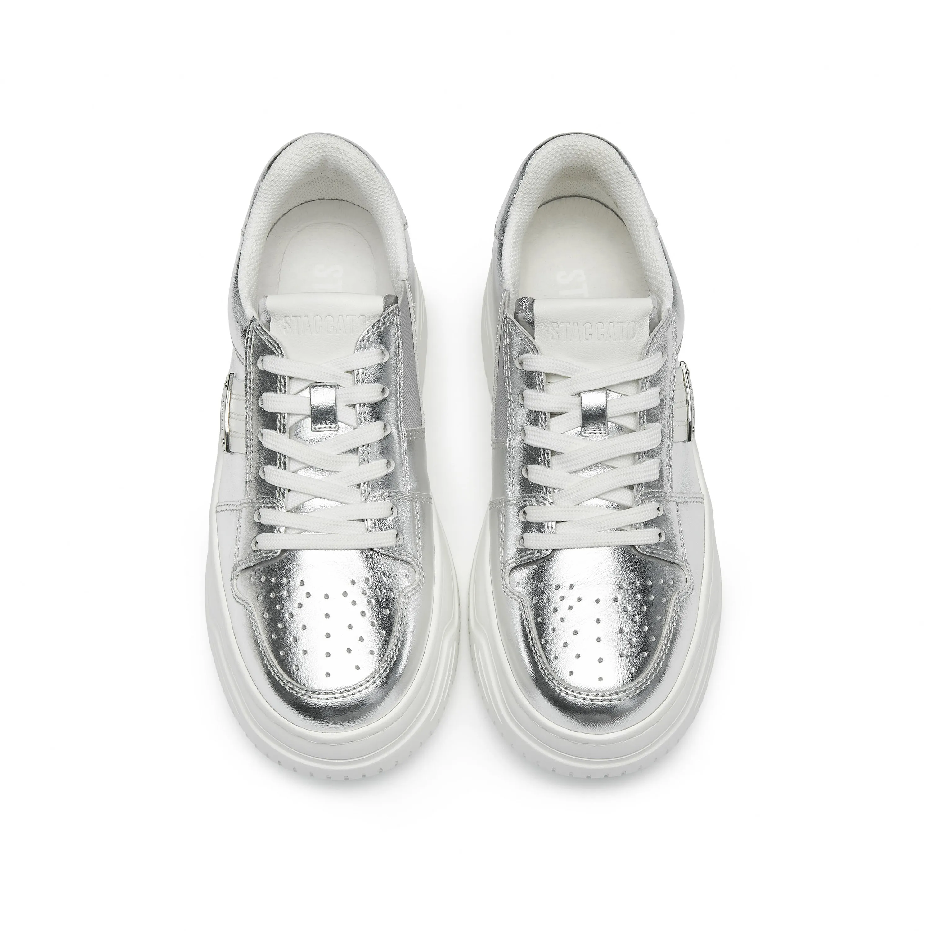 Silver handicraft Embellishment Platform Sneakers