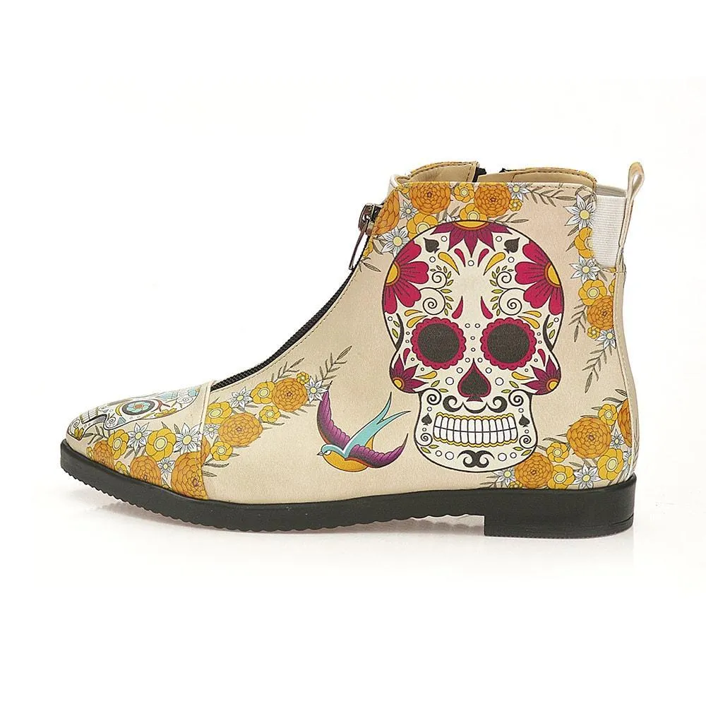 Skull Ankle Boots FER112