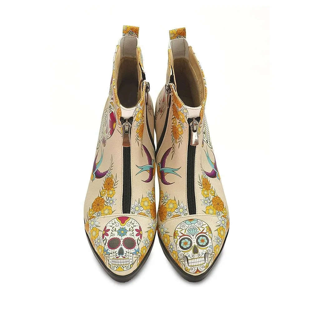 Skull Ankle Boots FER112