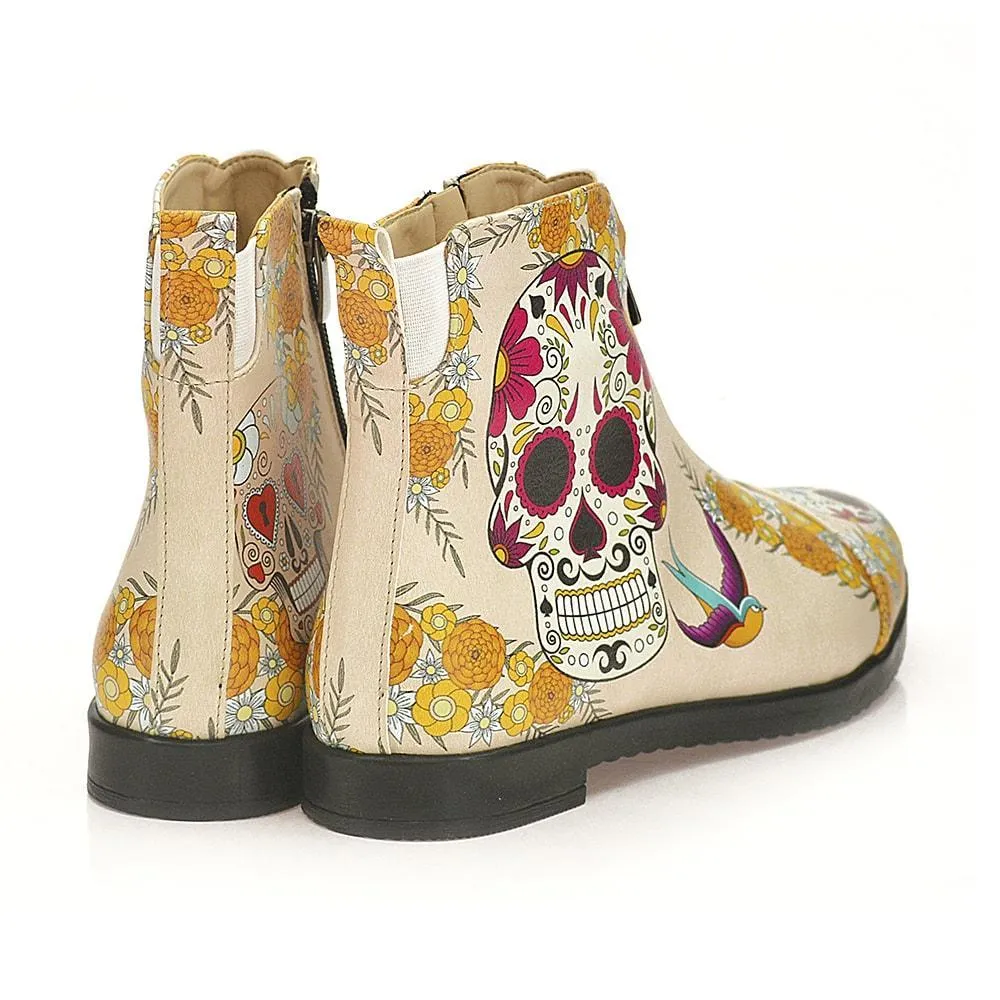 Skull Ankle Boots FER112