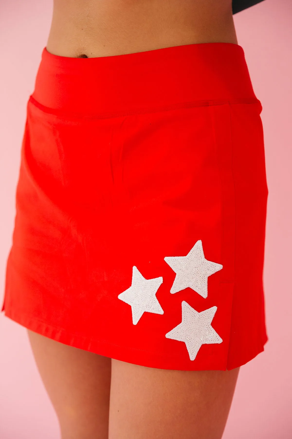 STAR GIRL RED ATHLETIC SKIRT