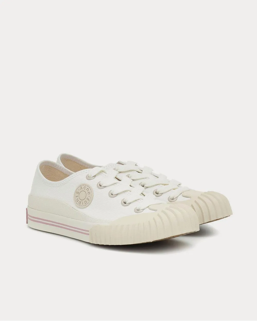 Twill Ivory White Low Top Sneakers