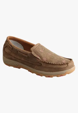 Twisted X Womens Cactus Stitch Cell Stretch Slip On Moc