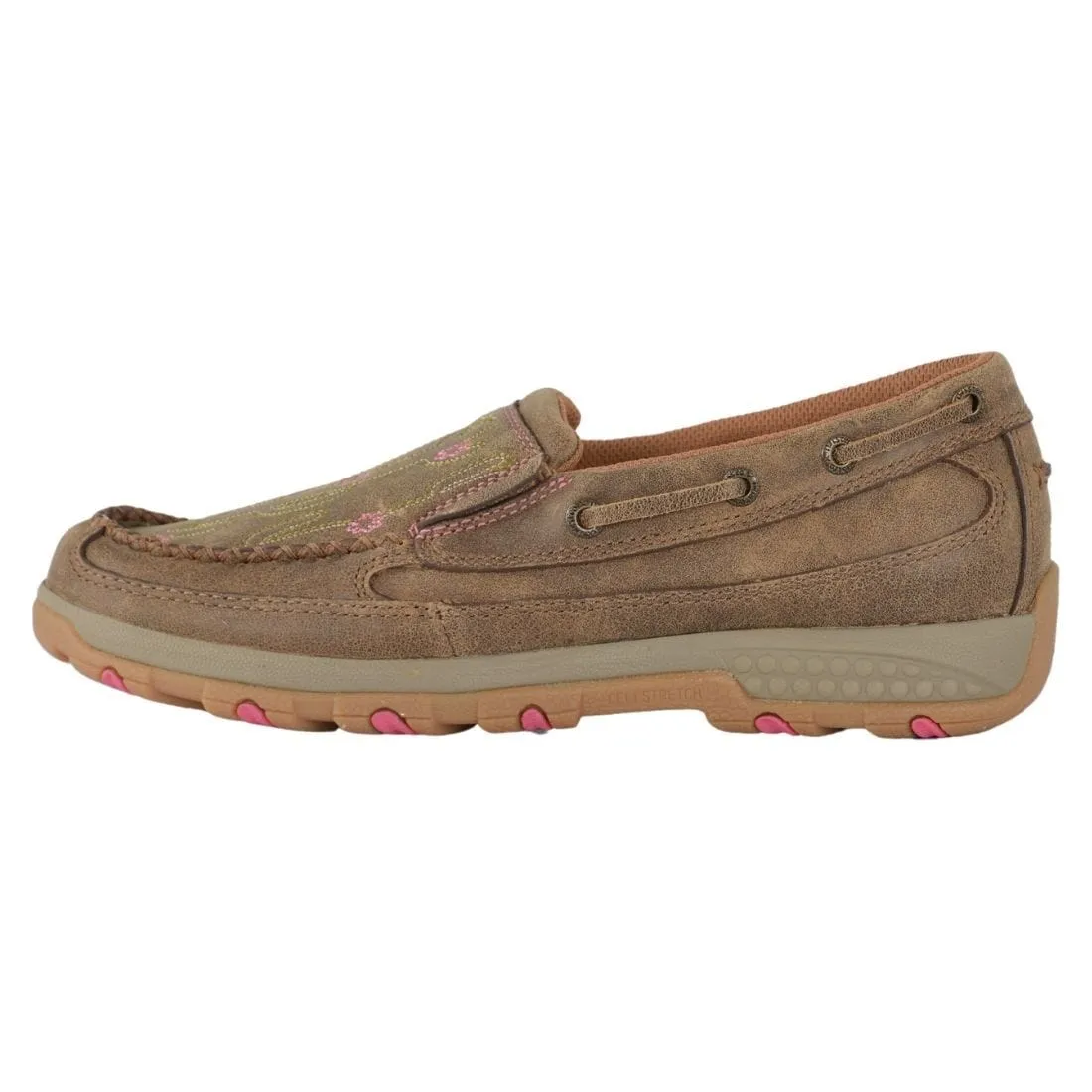 Twisted X Womens Cactus Stitch Cell Stretch Slip On Moc