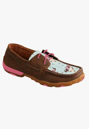 Twsited X Womens Skull Arrow Lace Up Mocs
