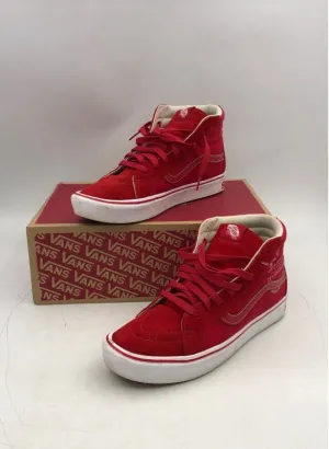 Vans Women's Red Lace-Up Mid-Top Athletic Shoes - Size 12