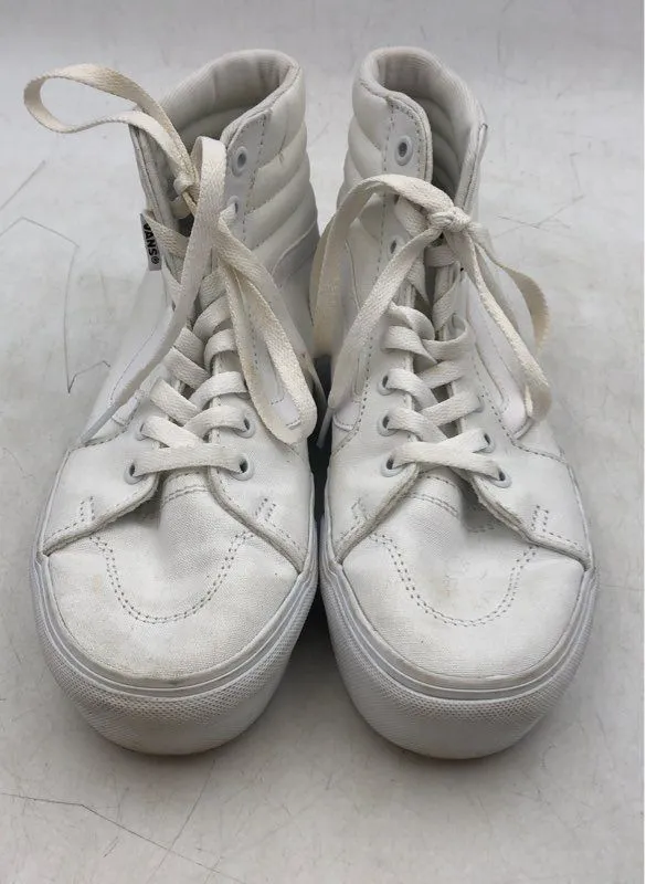 Vans Women's White High Top Lace-Up Athletic Shoes - Size 7.5