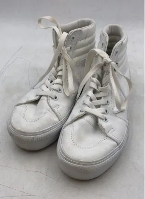 Vans Women's White High Top Lace-Up Athletic Shoes - Size 7.5