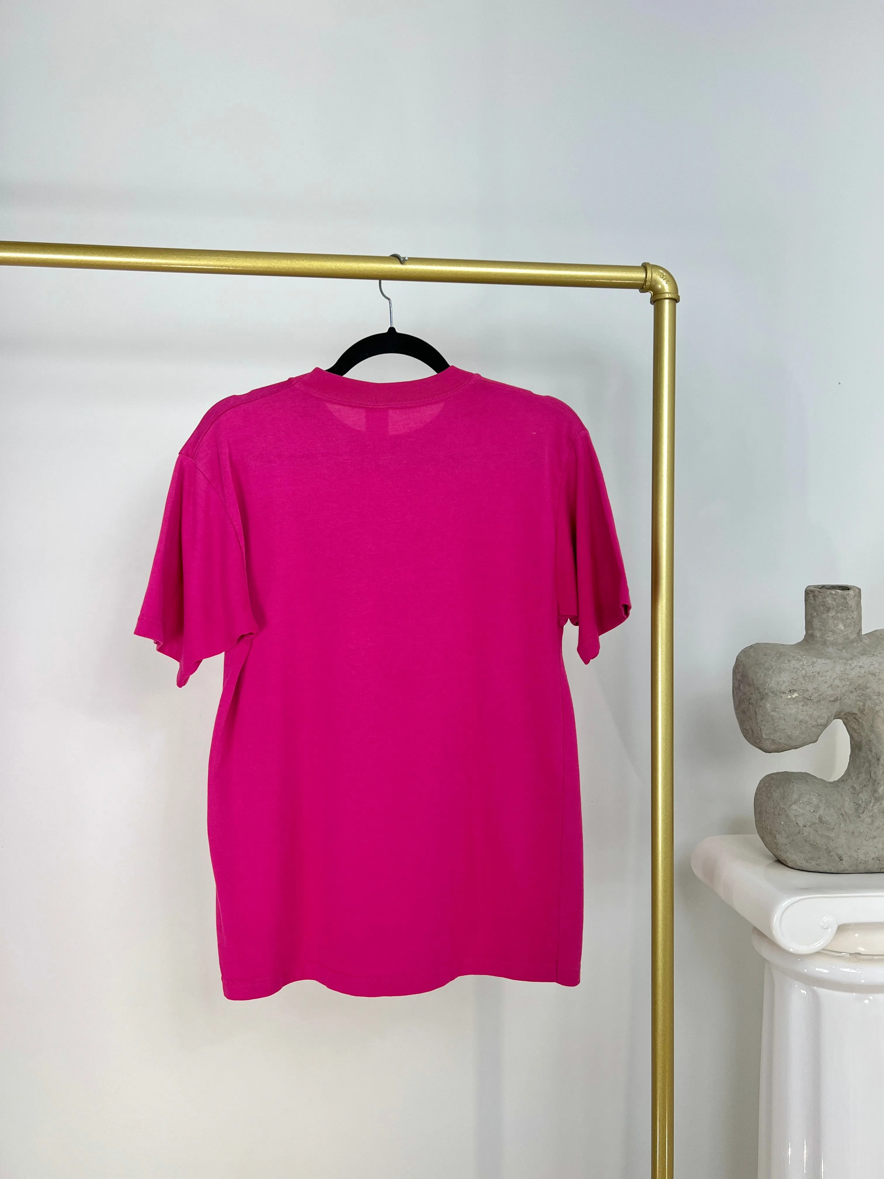 VINTAGE WIARTON WILLIE EMBROIDERED PINK T-SHIRT