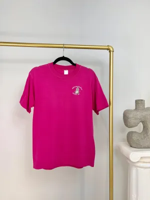 VINTAGE WIARTON WILLIE EMBROIDERED PINK T-SHIRT