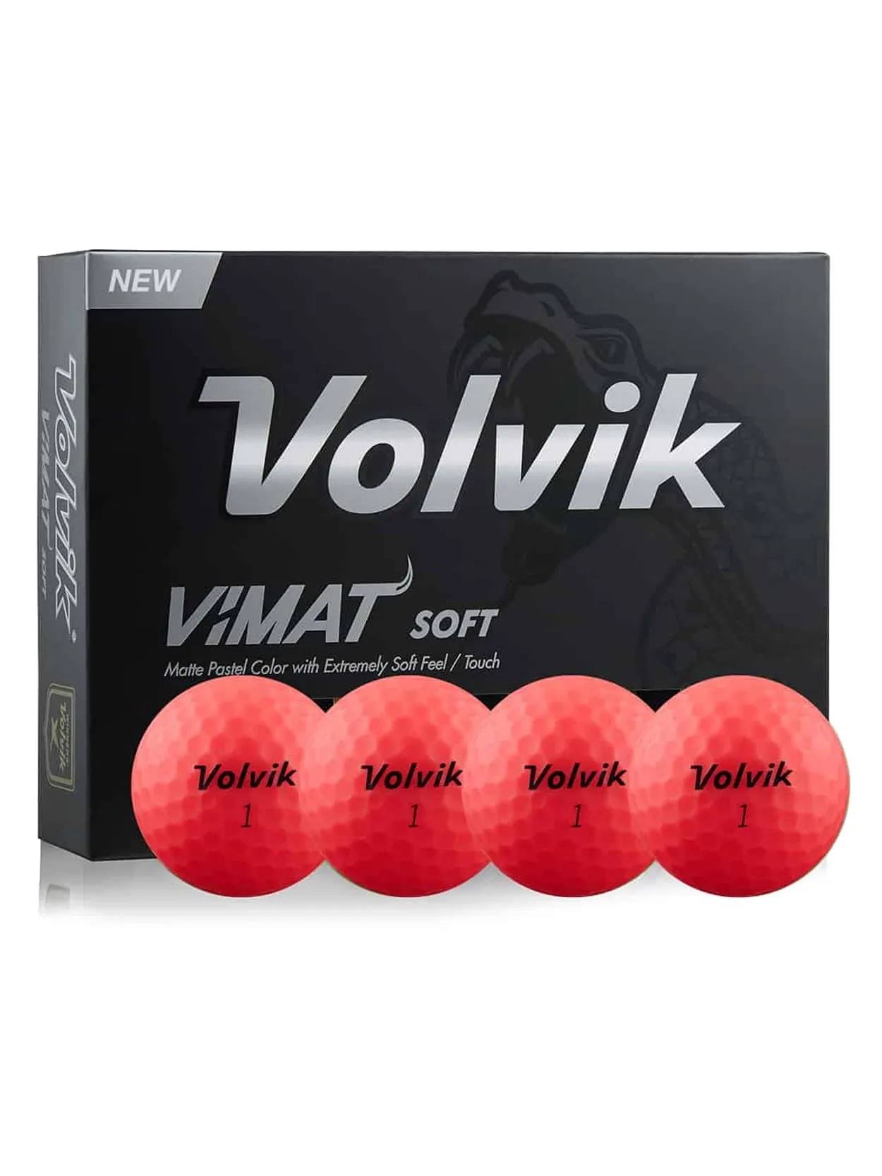 Volvik ViMat Soft Matte Pastel Golf Balls 12 (1 Dozen),  White -