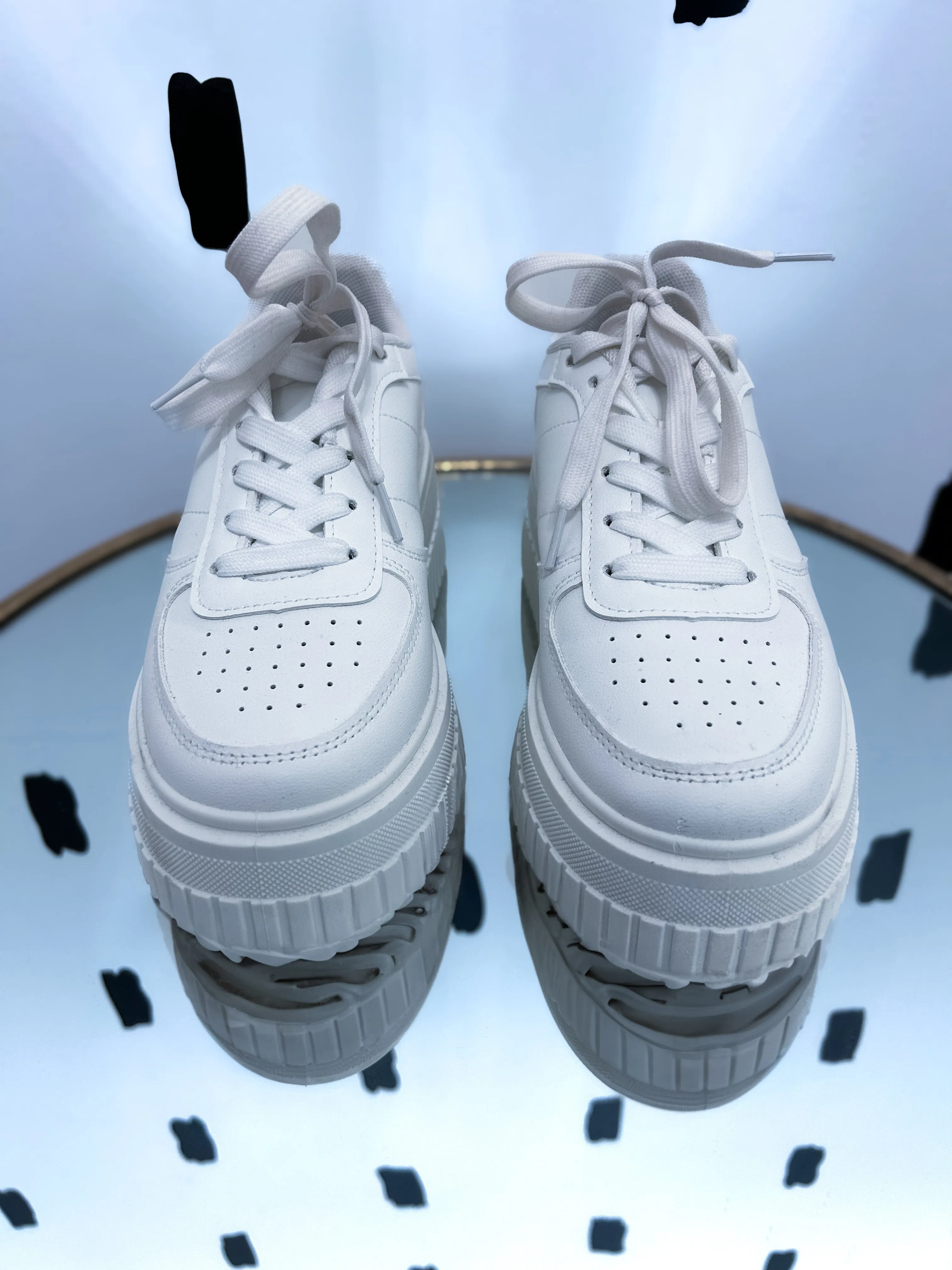 White Platform Sneakers